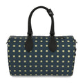 Leather Duffle Bag – Timeless Elegant Green Print | Handmade UK