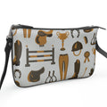 Pochette Double Zip Bag – Equestrian Print | Nappa Leather | Handmade UK