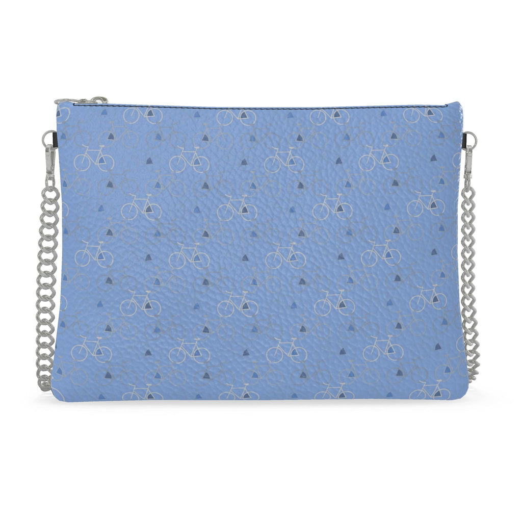 Leather Crossbody Bag with Chain – Botanical Print | Handmade UK