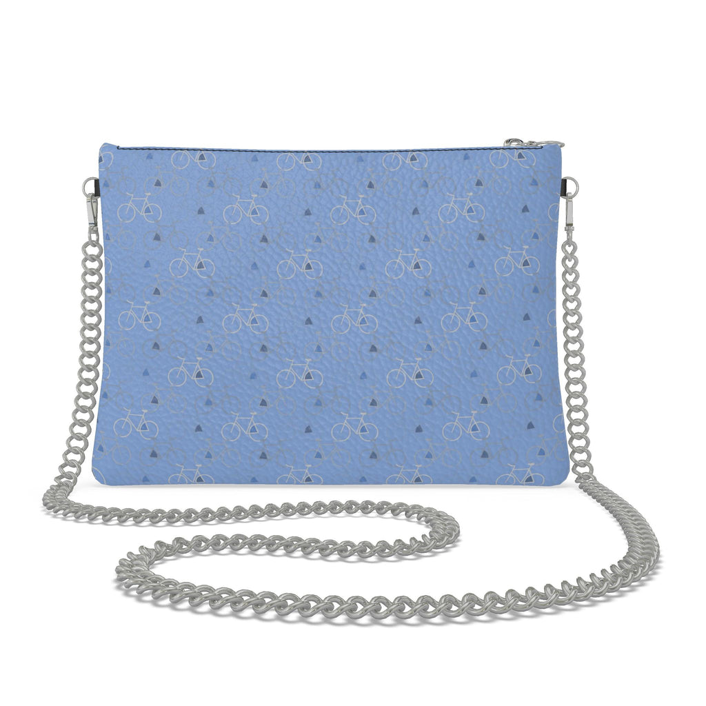 Leather Crossbody Bag with Chain – Botanical Print | Handmade UK
