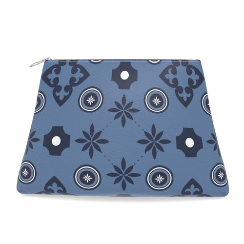 Leather Clutch Bag – Classic Blue | Handmade UK
