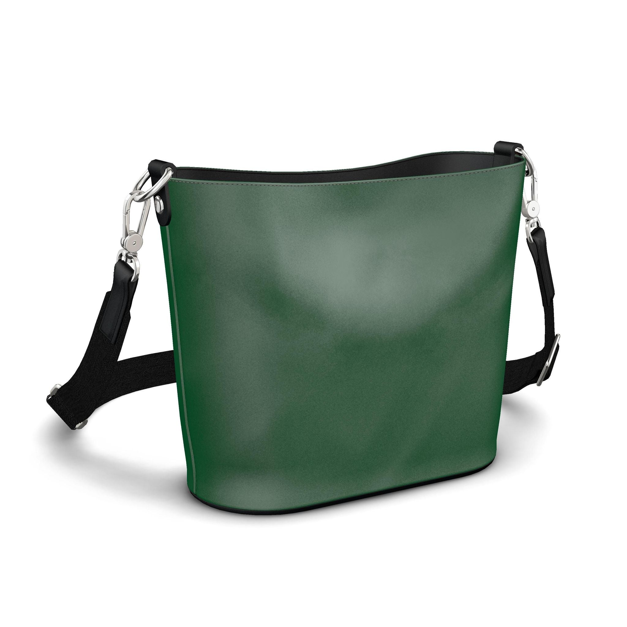 Penzance Leather Bucket Tote – Jade Green Nautical Rope Print | Handmade UK