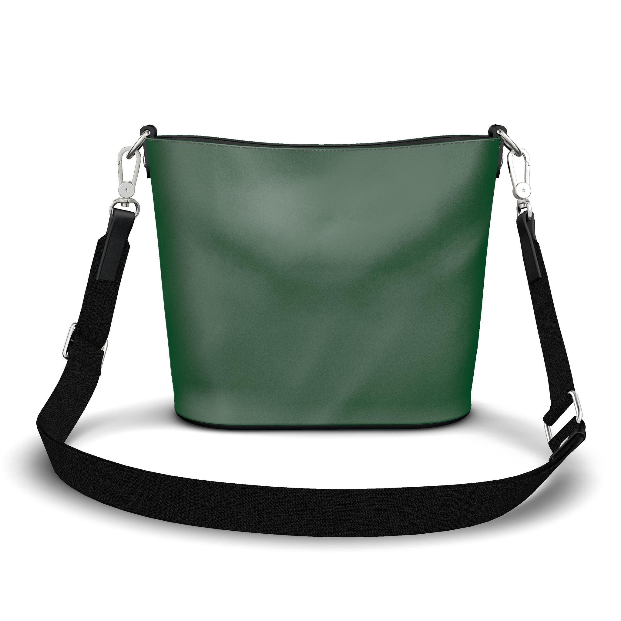 Penzance Leather Bucket Tote – Jade Green Nautical Rope Print | Handmade UK