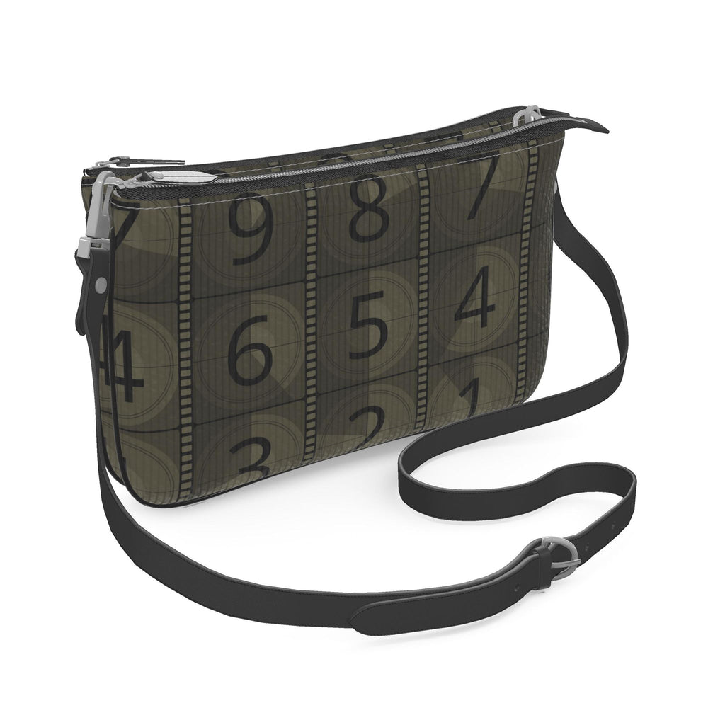 Pochette Double Zip Bag – Contemporary Numbers Print | Handmade UK