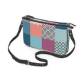 Pochette Double Zip Bag – Vibrant Patchwork Print | Handmade UK